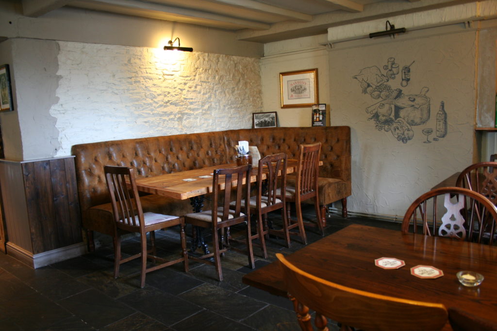 dining room at The White Hart pub Iron Acton