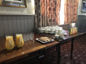 business meeting refreshments at The White Hart pub Iron Acton