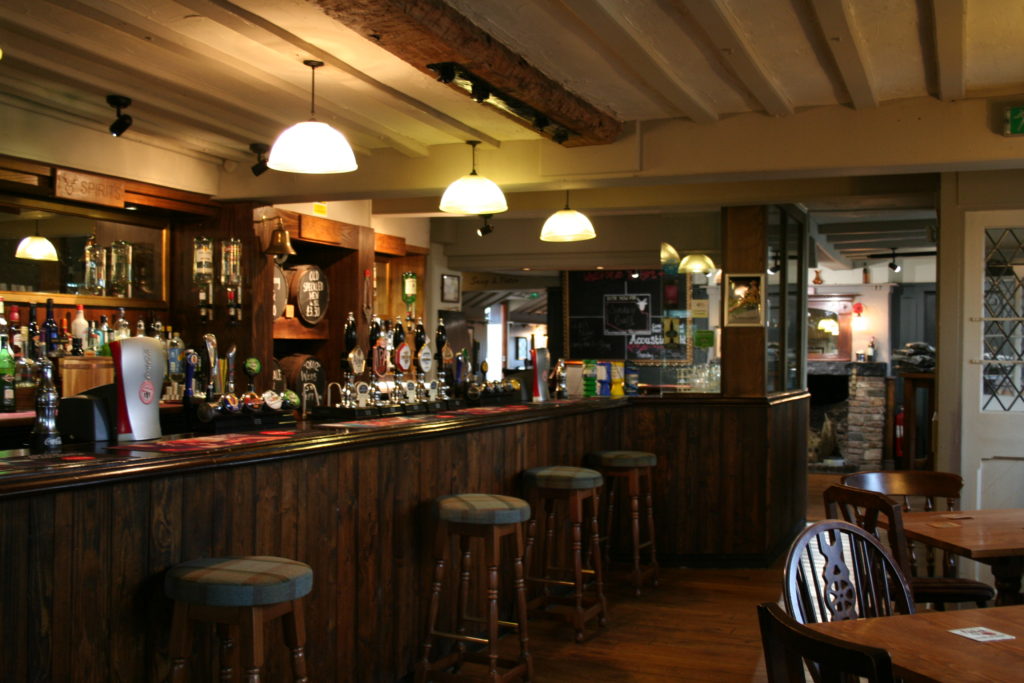 bar at The White Hart pub Iron Acton